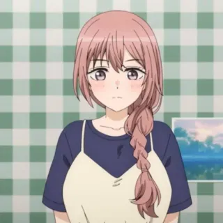 😔 c1a40c56 アニメ, 女の子, ピンク髪, 漫画, キャラクター telegram sticker