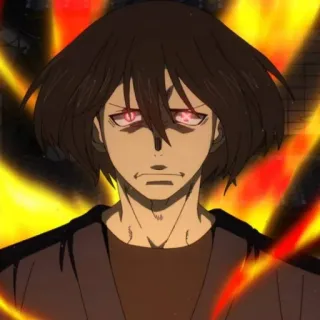 ⭕️ 2f32c18d anime, fire, portrait, character telegram sticker