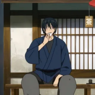 ⭕️ 908d3c1f 茶 anime, eating, resting, japanese, tea telegram sticker