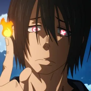 ⭕️ fd9bc249 Shinra Kusakabe Fire Force anime, fire, character, shinra kusakabe, fire force telegram sticker