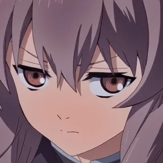 😠 a0f8fc40 anime, garota, rosto, expressão telegram sticker