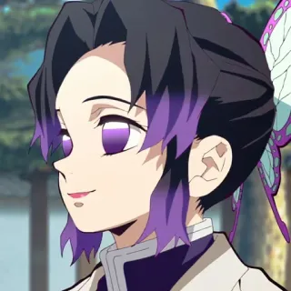 🙂 ce140b8b Shinobu Kocho Demon Slayer anime, demon slayer, shinobu kocho, butterfly, manga telegram sticker