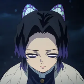 🦋 1197f4a3 Shinobu Kocho Demon Slayer 애니메이션, 코쵸우 시노부, 귀멸의 칼날, 캐릭터, 나비, 애니 여자 telegram sticker