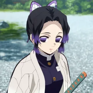 🙂 9c1a9e3e Shinobu Kocho Demon Slayer 애니메이션, 귀멸의 칼날, 코쵸우 시노부, 캐릭터, 만화, 일본 애니 telegram sticker