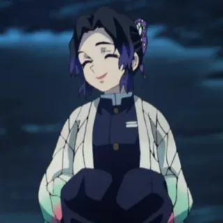 🦋 e37a9451 Shinobu Kocho Demon Slayer 애니메이션, 귀멸의 칼날, 코쵸우 시노부, 만화, 미소 telegram sticker