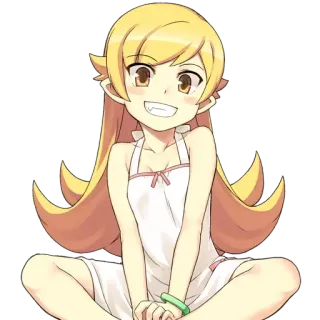 😊 143b4569 Shinobu Oshino Bakemonogatari Anime, Vampiro, Bonitinha, Garota, Loira, Shinobu Oshino, Bakemonogatari whatsapp sticker