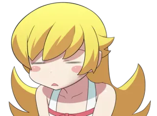 😑 56c38dbc Anime, Mangá, Personagem, Fofo, Garota, Loira, Desenho animado whatsapp sticker