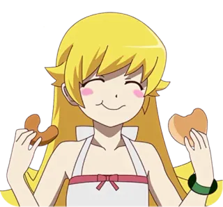 🍩 94533163 Anime, Garota, Comendo, Rosquinha, Fofa, Feliz, Loira whatsapp sticker