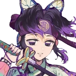 🧚‍♀ 4acd19f2 Shinobu Kocho Demon Slayer アニメ, キャラクター, 鬼滅の刃, 胡蝶しのぶ telegram sticker