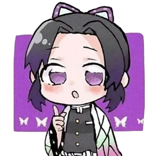 🧚‍♀ 56f84747 Shinobu Kocho Demon Slayer アニメ, ステッカー, ちび, 可愛い, 鬼滅の刃, 胡蝶しのぶ telegram sticker