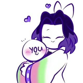 🧚‍♀ 57559811 YOU 可愛い, アニメ, ハグ, 愛情, ステッカー telegram sticker