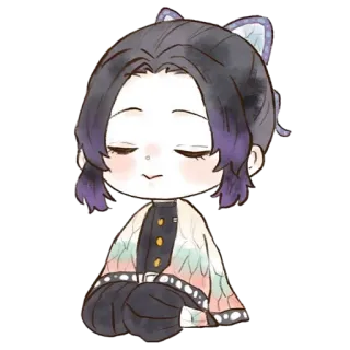 🧚‍♀ 5ee80834 Shinobu Kocho Demon Slayer アニメ, 漫画, ちびキャラ, 鬼滅の刃, 胡蝶しのぶ telegram sticker