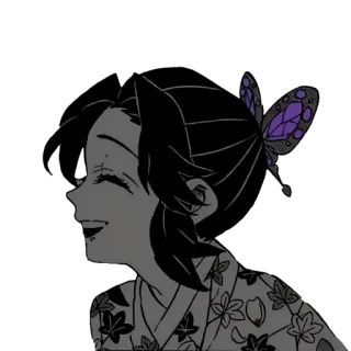 🧚‍♀ 645f7206 Shinobu Kocho Demon Slayer アニメ, 鬼滅の刃, 胡蝶しのぶ, マンガ, キャラクター telegram sticker