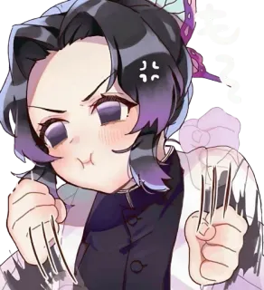 🧚‍♀ d2fc377b Shinobu Kocho Demon Slayer アニメ, 鬼滅の刃, 胡蝶しのぶ, 漫画, ステッカー telegram sticker