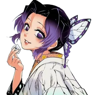 🧚‍♀ f0b8a5bd Shinobu Kocho Demon Slayer アニメ, 鬼滅の刃, 胡蝶しのぶ, 蝶, 漫画 telegram sticker