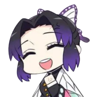 😁 86b9c798 Shinobu Kocho Demon Slayer Anime, Sticker, Demon Slayer, Shinobu Kocho, Chibi, Fanart telegram sticker