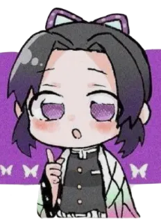😮 9e2a359b Shinobu Kocho Demon Slayer Anime, Chibi, Shinobu Kocho, Demon Slayer, Schmetterling telegram sticker