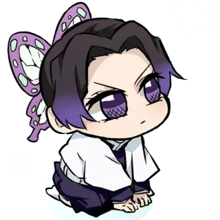 🦋 2758ee97 Shinobu Kocho Demon Slayer 애니메이션, 만화, 치비, 코쵸우 시노부, 귀멸의 칼날 telegram sticker