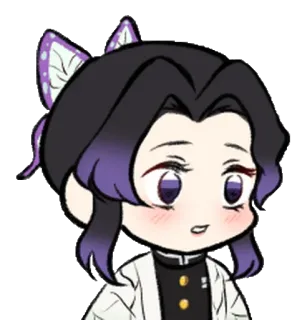 🦋 2fd791d2 Shinobu Kocho Demon Slayer 애니메이션, 귀멸의 칼날, 코쵸우 시노부, SD캐릭터, 만화, 캐릭터 telegram sticker