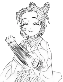 🦋 6e4fb1d6 Shinobu Kocho Demon Slayer 애니메이션, 귀멸의 칼날, 코쵸우 시노부, 만화, 캐릭터, 팬아트 telegram sticker