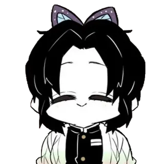 🦋 72148c0a Shinobu Kocho Demon Slayer 애니메이션, 귀멸의 칼날, 코쵸우 시노부, SD, 귀여운, 만화 telegram sticker