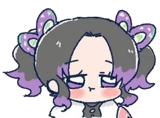 🦋 7e14100f Shinobu Kocho Demon Slayer 애니메이션, 귀멸의 칼날, 코쵸우 시노부, 스티커, 만화 telegram sticker