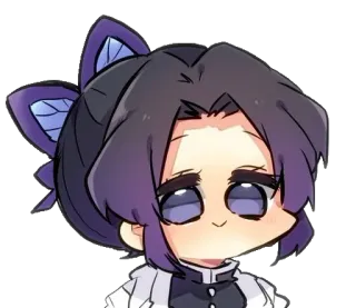 🦋 7e62bc43 Shinobu Kocho Demon Slayer 애니메이션, 귀멸의 칼날, 코쵸우 시노부, SD캐릭터, 스티커, 만화 telegram sticker