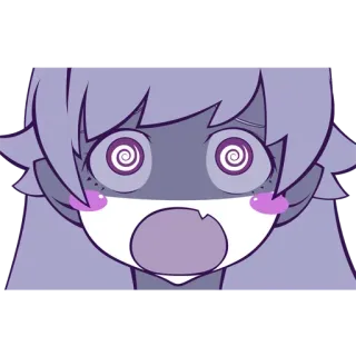 😨 4e3c3848 animé, dessin animé, choqué, surpris, hypnotisé, fille animé whatsapp sticker