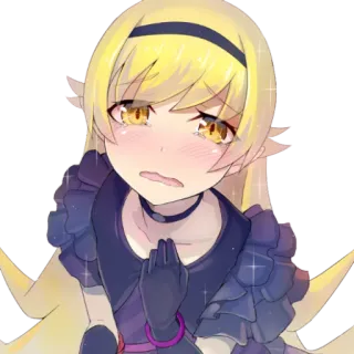 😢 68d11f49 Shinobu Oshino Monogatari Anime, Manga, Shinobu Oshino, Monogatari, Mignon, Kawaii whatsapp sticker