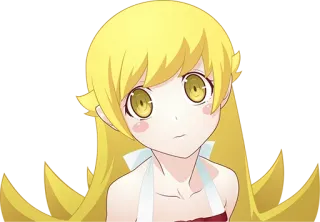 😶 093e789b Shinobu Oshino Monogatari anime, słodka, dziewczyna, Shinobu, Oshino, Monogatari, wampir telegram sticker
