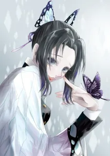 ⭐ 1112383d Shinobu Kocho Demon Slayer Anime, Borboleta, Shinobu, Demon Slayer, Mangá, Personagem, Kocho whatsapp sticker