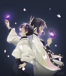 ⭐ 4d202d74 Shinobu Kocho Demon Slayer Anime, Demon Slayer, Shinobu Kocho, Borboleta, Fofo, Mangá whatsapp sticker