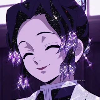 ⭐ ab29f248 Shinobu Kocho Demon Slayer Anime, Demon Slayer, Shinobu Kocho, Brilhante, Personagem de anime whatsapp sticker