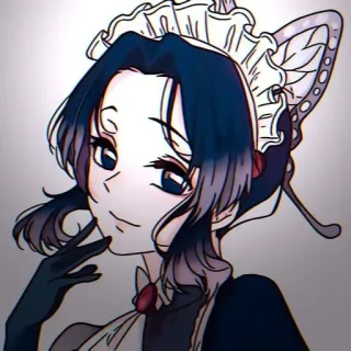 ⭐ c4769ba0 Shinobu Kocho Demon Slayer Anime, Demon Slayer, Shinobu Kocho, Borboleta, Maid, Personagem whatsapp sticker
