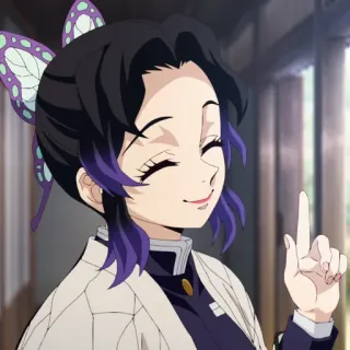 🦋 22c4cd73 Shinobu Kocho Demon Slayer anime, demon slayer, shinobu kocho, character, butterfly, girl whatsapp sticker