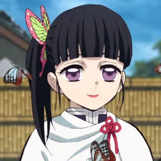 🌺 49f29217 Kanao Tsuyuri Demon Slayer anime, demon slayer, kanao tsuyuri, character, butterfly, cute whatsapp sticker