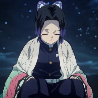 🦋 55066cb6 Shinobu Kocho Demon Slayer Shinobu Kocho, Demon Slayer, anime, character, butterfly whatsapp sticker