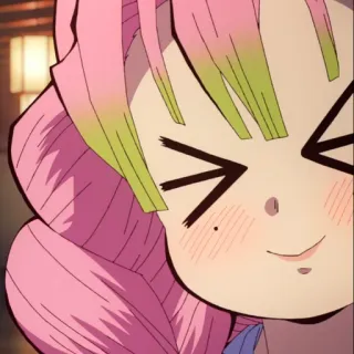 💗 70e9dbb4 Mitsuri Kanroji Demon Slayer anime, demon slayer, mitsuri kanroji, kawaii, manga, cute whatsapp sticker