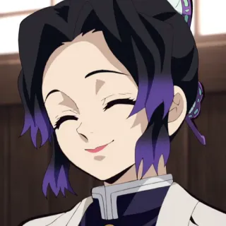 🦋 7b039c9e Shinobu Kocho Demon Slayer anime, demon slayer, shinobu kocho, cartoon, portrait, butterfly, smile whatsapp sticker