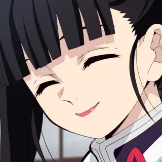 🌺 a5b54a59 Kanao Tsuyuri Demon Slayer anime, girl, smiling, kanao, demon slayer whatsapp sticker