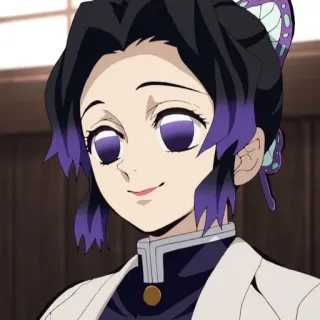 🦋 b6ce10de Shinobu Kocho Demon Slayer Shinobu Kocho, Demon Slayer, anime, butterfly, character whatsapp sticker