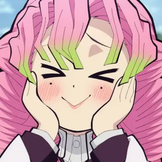 💗 bd251480 Mitsuri Kanroji Demon Slayer anime, demon slayer, mitsuri kanroji, love hashira, cute, manga, fanart whatsapp sticker