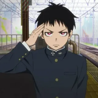 🔥 62470b6c Shinra Kusakabe Fire Force Anime, Fire Force, Shinra Kusakabe, Hormat whatsapp sticker