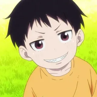 🔥 b1f2589f anime, anak laki-laki, anak, senyum, karakter whatsapp sticker