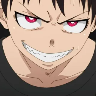 🔥 b30ef9e5 Shinra Kusakabe Fire Force Anime, Fire Force, Shinra Kusakabe, Senyum whatsapp sticker