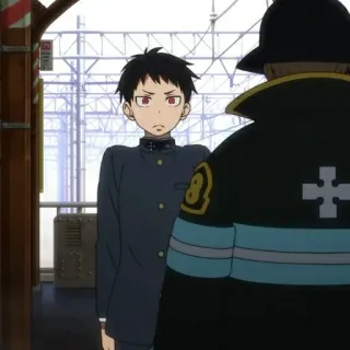 🔥 fd90634c Shinra Kusakabe Fire Force Anime, Pemadam Kebakaran, Fire Force, Shinra Kusakabe whatsapp sticker