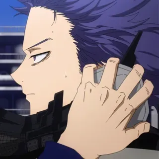 💜 21eba068 Hitoshi Shinso My Hero Academia Anime, Manga, Hitoshi Shinso, My Hero Academia, Personnage telegram sticker