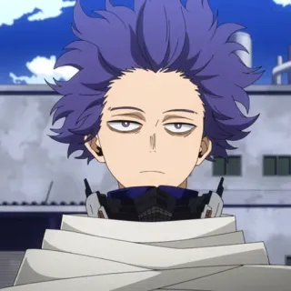 💜 aaef3f60 Hitoshi Shinso My Hero Academia Anime, Manga, Hitoshi Shinso, My Hero Academia, Personnage telegram sticker