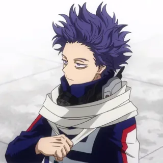 💜 caaae931 Hitoshi Shinso My Hero Academia Anime, Hitoshi Shinso, My Hero Academia, Personnage, Cheveux violets telegram sticker