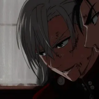 🔲 114bfedc Anime, Combattimento, Sangue, Ferito, Maschile, Serio, Conflitto whatsapp sticker